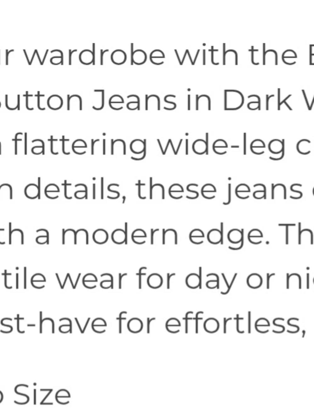 Dark Blue High-Waist Snap-Front Wide Leg Jeans - Women - Picture 2 of 5